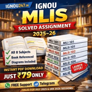 IGNOU MLIS Solved Assignment
