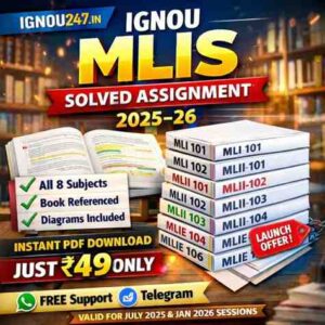 Home 1 IGNOU MLIS Solved Assignment
